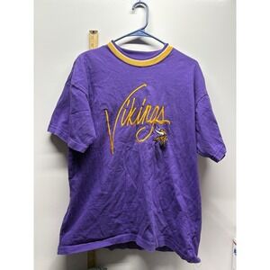 Vintage Minnesota Vikings Script Embroidered T-Shirt Legends Athletic USA Medium